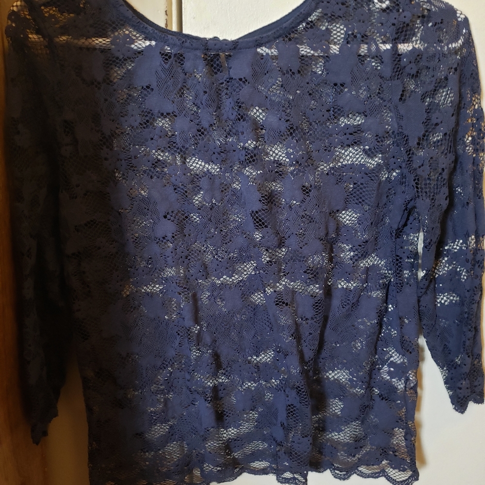 Sheer Blue Crop Top